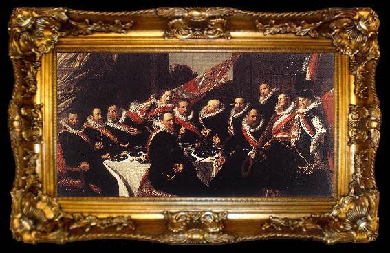 framed  HALS, Frans Banquet of the Officers of the St George Civic Guard (detail) af, ta009-2